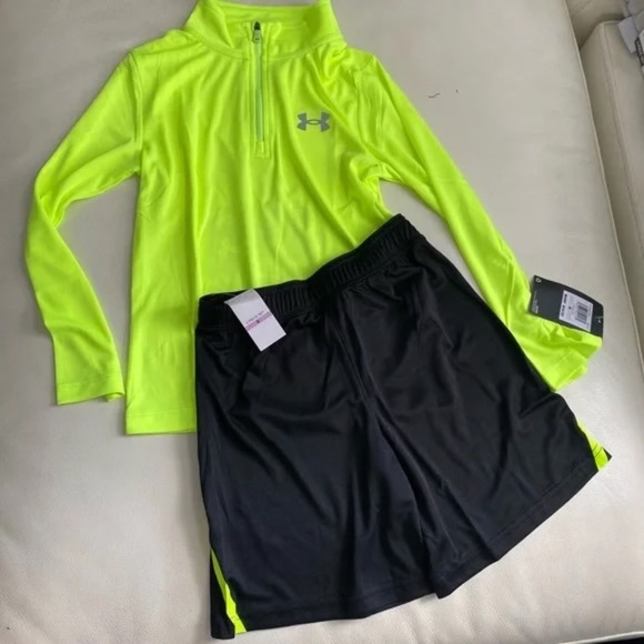 Under Armour Other - Under Armour Kids Bright Lime and Black Set